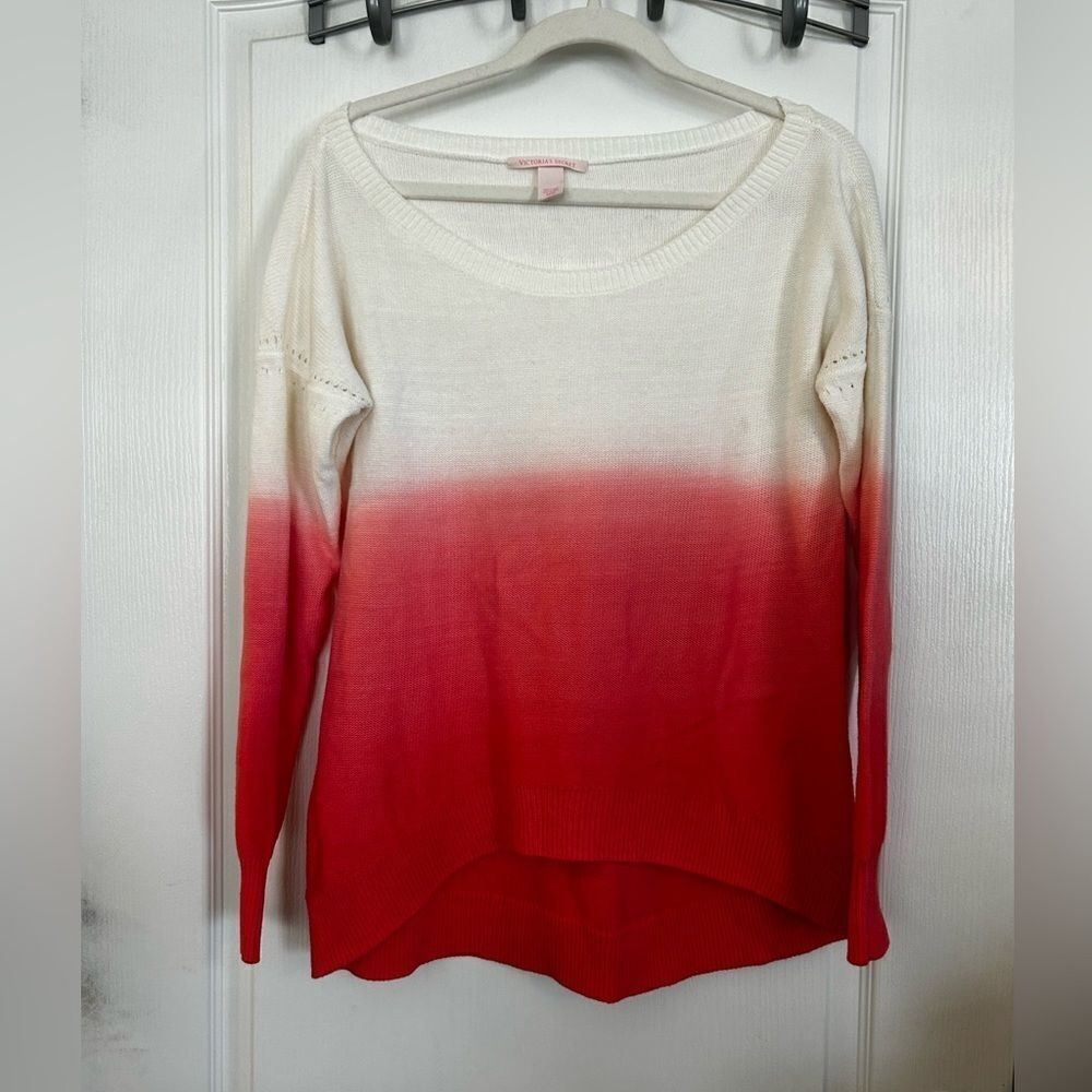 Pink Victoria secret off the shoulder sweater ombre pink‎ women’s medium